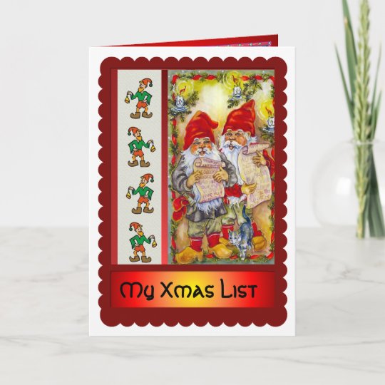 My Christmas List Holiday Card | Zazzle.com