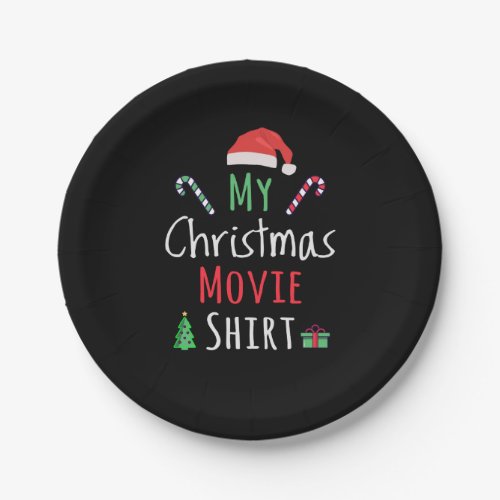 My Christmas Movie Shirt Paper Plates