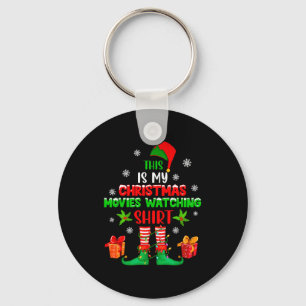 My Christmas Movies Watching Shirt Cute Elf Costum Keychain