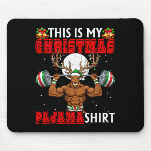 My Christmas Pajama Shirt Reindeer Muscle Weightli Mouse Pad