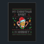My Christmas Spirit Is Whiskey Ugly Sweater Xmas P Save The Date<br><div class="desc">This is a great gift for your family,  friends during Hanukkah holiday. They will be happy to receive this gift from you during Hanukkah holiday.</div>