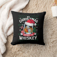 My Christmas Spirit Is Whiskey Ugly Sweater Xmas P
