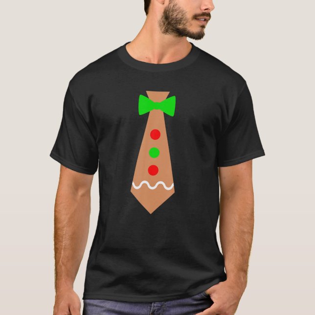 MY CHRISTMAS TIE Pajama Xmas Funny Gingerbread Man T-Shirt (Front)