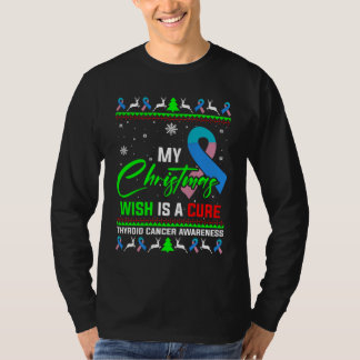 My Christmas Wish Is A Cure Thyroid Cancer T-Shirt