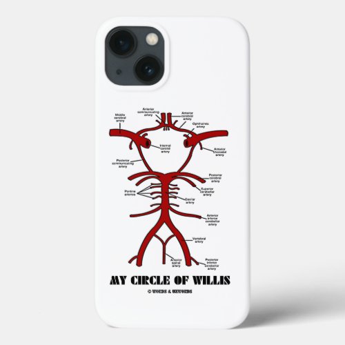 My Circle Of Willis Anatomical Blood Circulation iPhone 13 Case