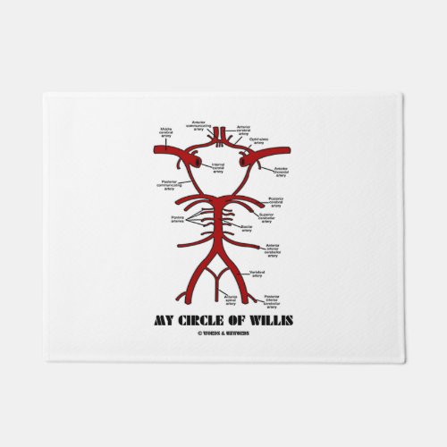 My Circle Of Willis Anatomical Blood Circulation Doormat