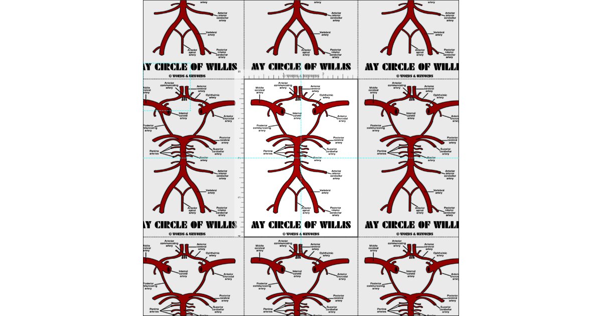 My Circle Of Willis Anatomical Blood Circulation Fabric | Zazzle