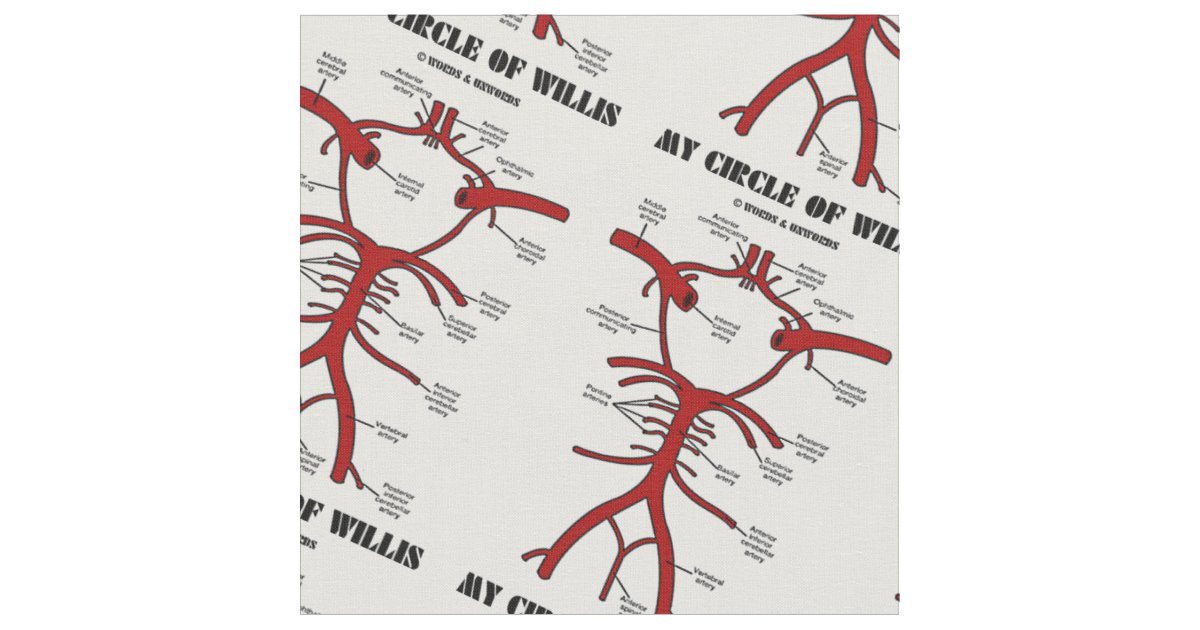 My Circle Of Willis Anatomical Blood Circulation Fabric | Zazzle