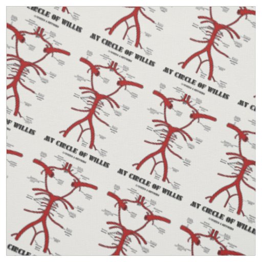 My Circle Of Willis Anatomical Blood Circulation Fabric | Zazzle