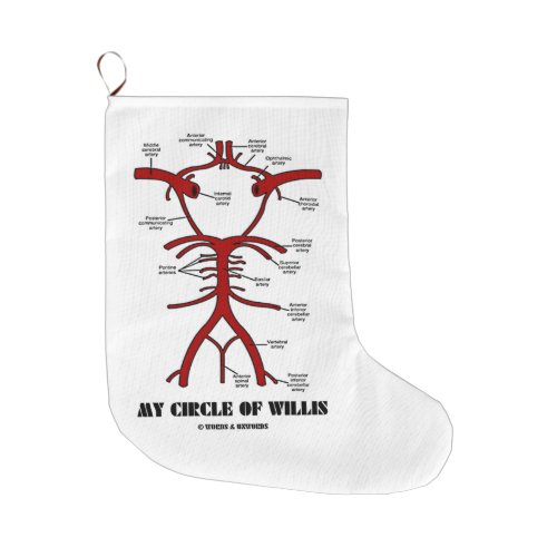 My Circle Of Willis Anatomical Blood Circulation Large Christmas Stocking