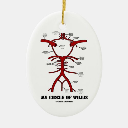 My Circle Of Willis Anatomical Ceramic Ornament