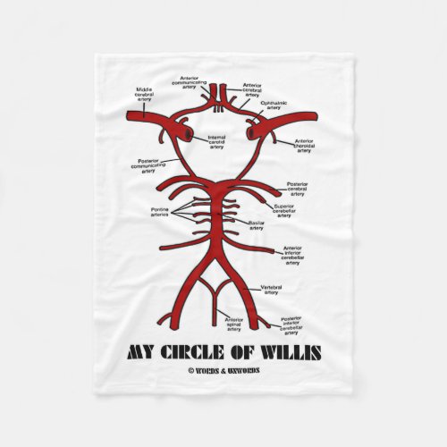 My Circle Of Willis Arteries Anatomical Humor Fleece Blanket