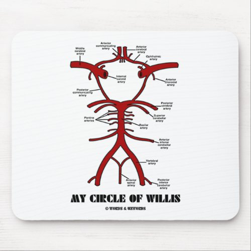 My Circle Of Willis Arteries Anatomical Humor Mouse Pad