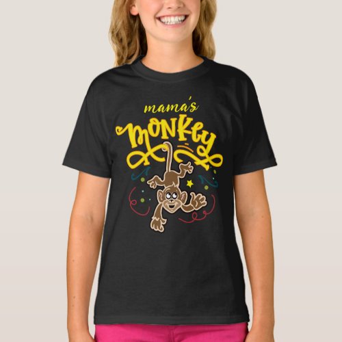 My Circus Mamas Monkey for Dark T_Shirt