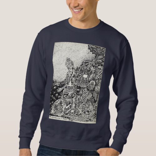 My city driven by fire into the sea sweatshirt