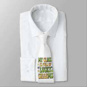 My Class Is Full Of Lucky Charms Patricks Teacher Neck Tie
