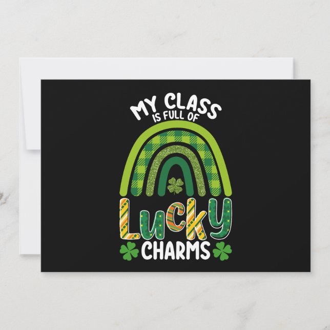 My Class Is Full Of Lucky Charms St Patrick's Day Invitation (Front)