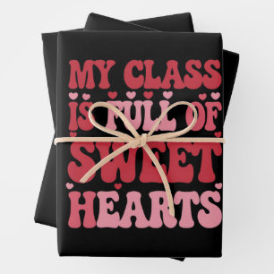My Class is Full of Sweethearts Valentine's Day  Wrapping Paper Sheets