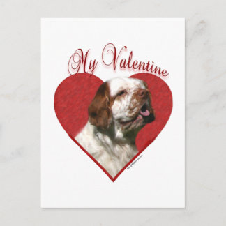 My Clumber Spaniel Valentine Holiday Postcard