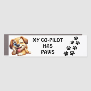 My Co-Pilot Has Paws Dog Car Magnet