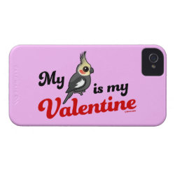 My Cockatiel Is My Valentine Case-Mate iPhone 4 Barely There Universal Case