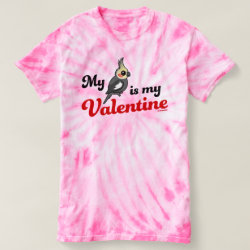 My Cockatiel Is My Valentine Women's Cyclone Tie-Dye T-Shirt