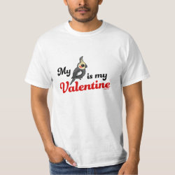 My Cockatiel Is My Valentine Men's Crew Value T-Shirt