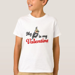 My Cockatiel Is My Valentine Kids' Hanes TAGLESS® T-Shirt