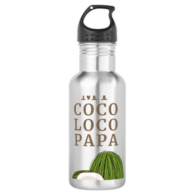 My Coco Loco Papa Water Bottle (Front)