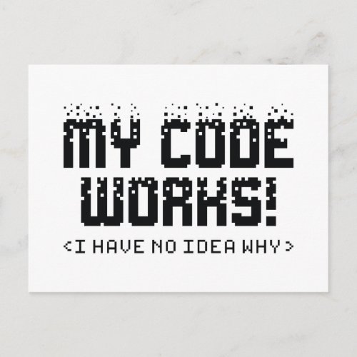 My Code Works Postcard