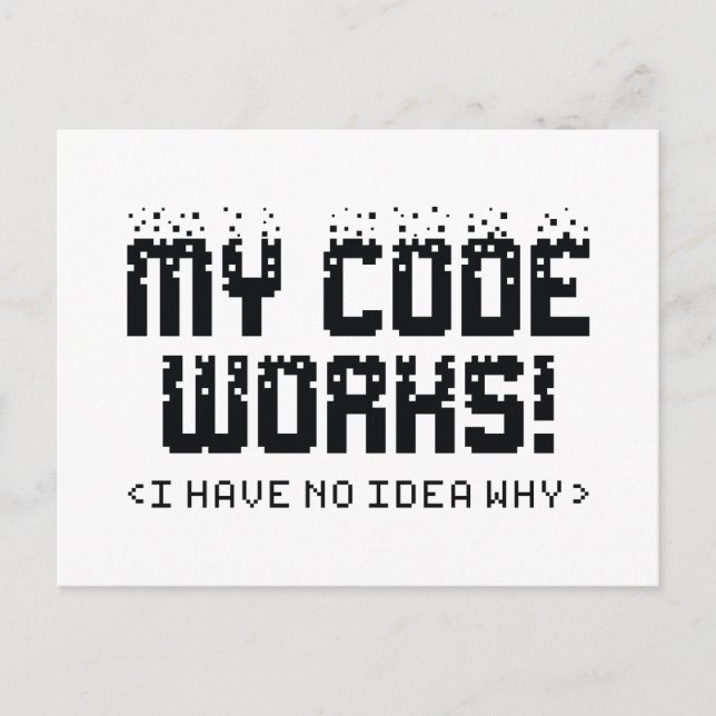 My Code Works Postcard (Front)