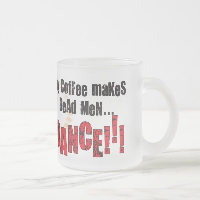 my coffee... frosted glass coffee mug (Right)