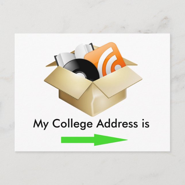 My College address announcement Postcard (Front)