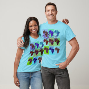 My Colorful LOVELY AFRICA Map design colors T-Shirt