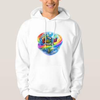 My Colorful World Rainbow Globe T-Shirt – Vibrant Hoodie