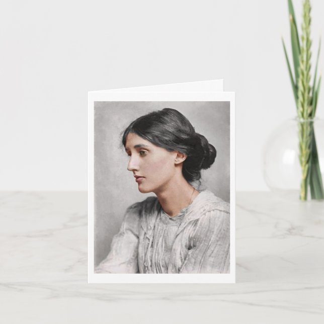 My colorization of Virginia Woolf card   (Front)