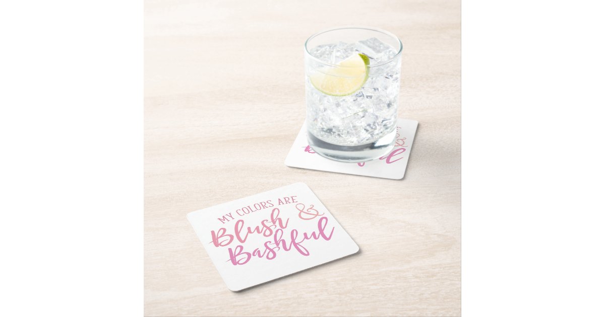 My colors are, Blush and Bashful, Blush, Bashful, Square Paper Coaster