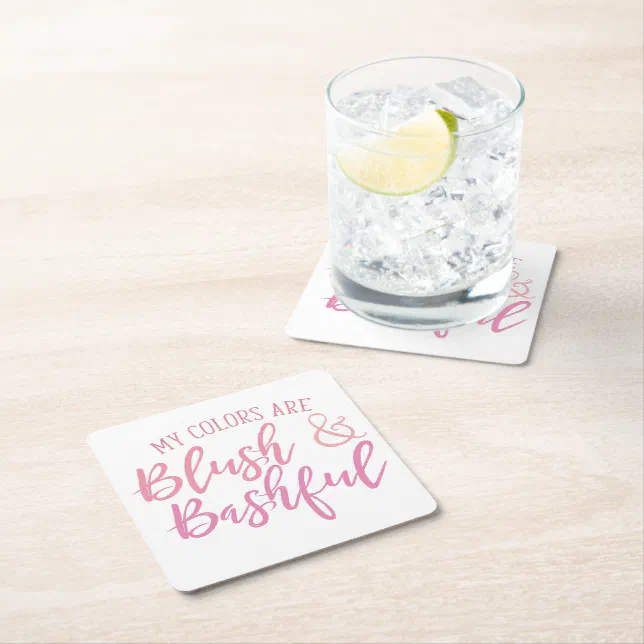 My colors are, Blush and Bashful, Blush, Bashful, Square Paper Coaster