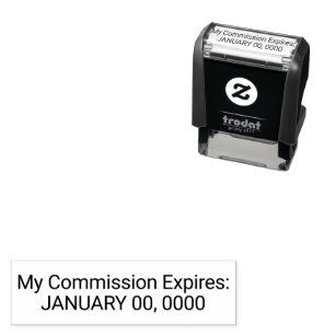 My Commission Expires Date Custom Notary Public Self-inking Stamp