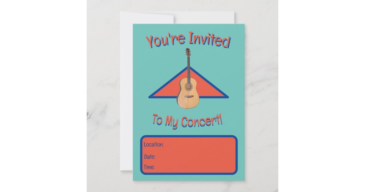 My Concert Invitation Zazzle