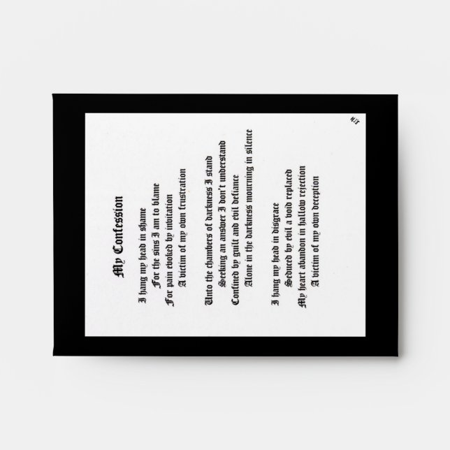 My Confession Envelope (Front)