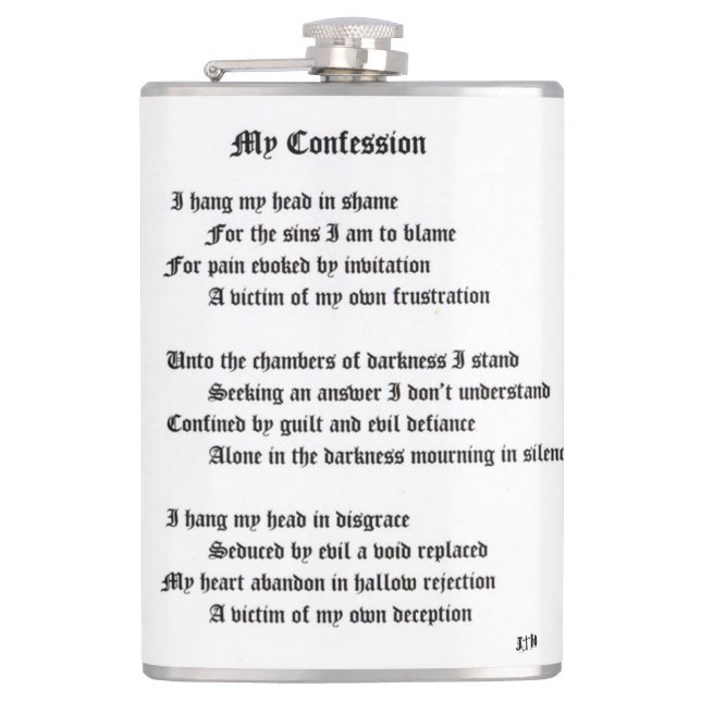 My Confession Flask (Front)