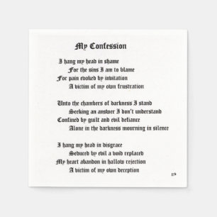 My Confession Paper Napkins
