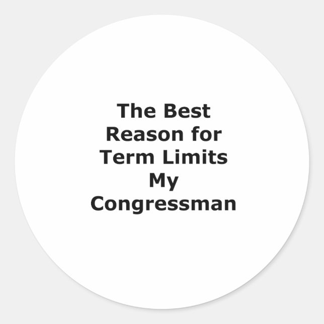 My Congressman The MUSEUM Zazzle Gifts Classic Round Sticker (Front)