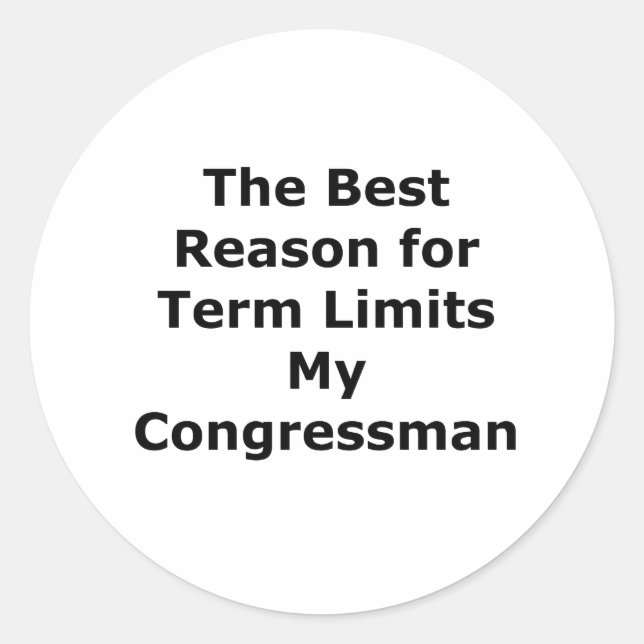 My Congressman The MUSEUM Zazzle Gifts Classic Round Sticker (Front)