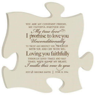 My Constant Friend Ivory Puzzle Piece Wall Sign