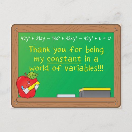 My Constant in a World of Variables Postcard