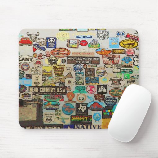 My Cool Decals Travel Stickers Mouse Pad Zazzle