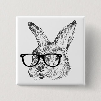 my cool rabbit with spectacles designed by Kanjiz Button
