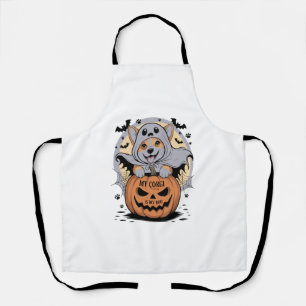 My Corgi is My Boo Halloween Apron